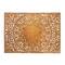 Brown Wood Handmade Intricately Carved Floral Wall Decor with Mandala Design Set of 3 22", 48"